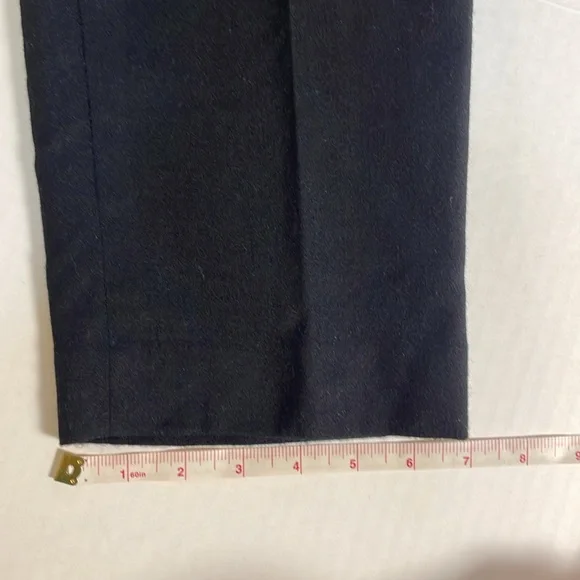 Talbots 100% Italian Wool Black Pants Made in USA Fully Lined‎ Trouser Size 4P - Picture 10 of 14
